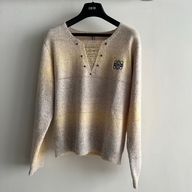 LOEWE 26S V-NECK KNIT SWEATER 628