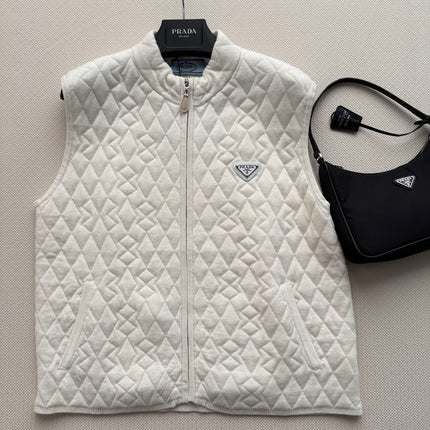PRADA 26S QUILTED ZIP-UP VEST 1203