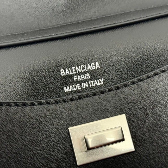 RODEO MINI BAG 22 IN BLACK SMOOTH CALFSKIN SILVER HARDWARE