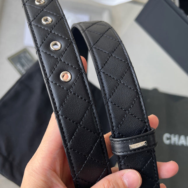 CHANEL 26S BELT 30 MM IN BLACK CALFSKIN 652633