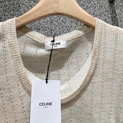CELINE 26S SHORT-SLEEVE KNIT TOP 549