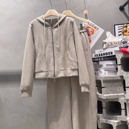 ALO 26S ZIP-UP HOODIE AND WIDE-LEG PANTS SET 385