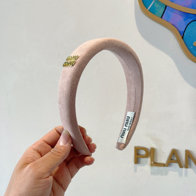 THICK HEADBAND IN LIGHT PINK CASHMERE 412455
