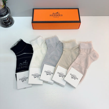 HERMES 26S ANKLE SOCKS 335593 (1 BOX)
