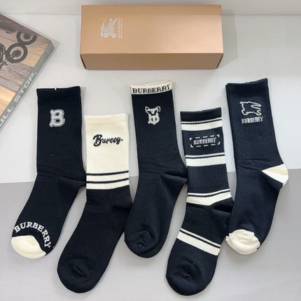 BURBERRY 26S CREW SOCKS 419288 (1 BOX)