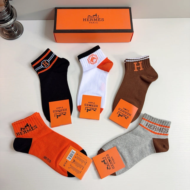 HERMES 26S ANKLE SOCKS 391973 (1 BOX)