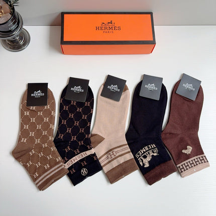 HERMES 26S ANKLE SOCKS 363486 (1 BOX)