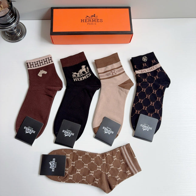 HERMES 26S ANKLE SOCKS 363486 (1 BOX)