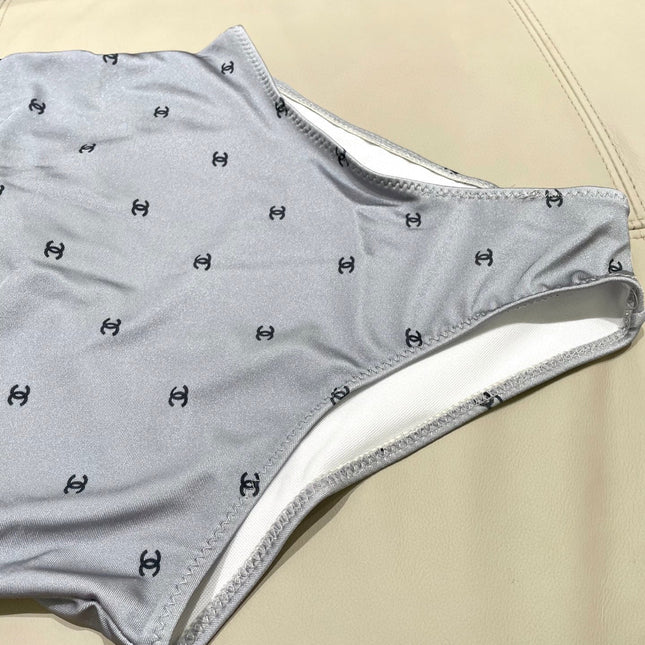 CC BIKINI SWIMSUIT SET IN GREY AND BLACK 593032