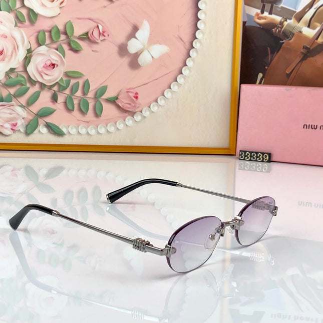 MIUMIU 26S RIMLESS OVAL FRAME IN METAL 436082