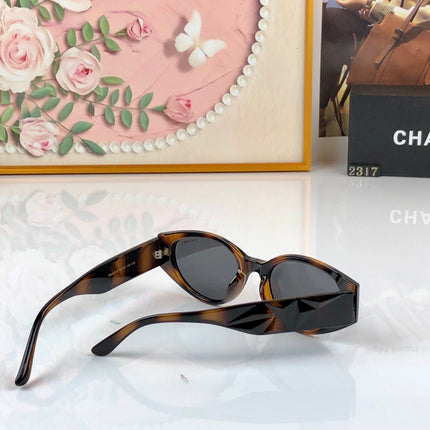 CHANEL 26S GEOMETRIC CAT EYE FRAME IN ACETATE 505204