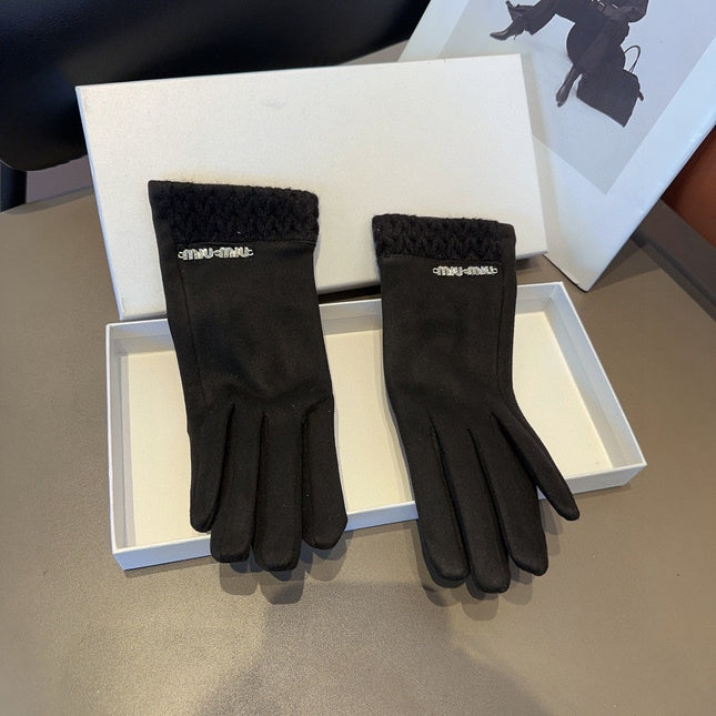 GLOVES IN BLACK WOOL 439182