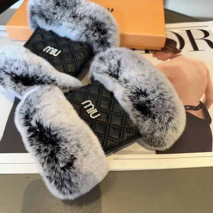 FINGERLESS GLOVES IN BLACK LAMBSKIN AND FOX FUR 463911