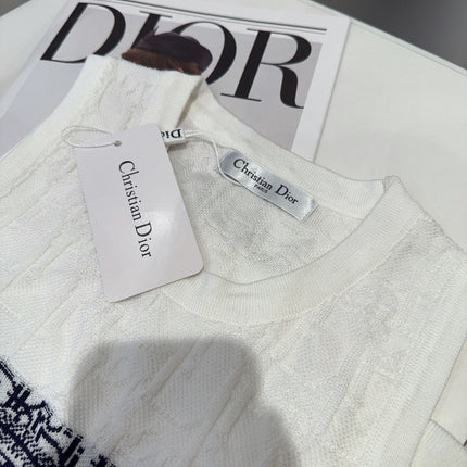 SLEEVELESS TOP 643222 IN WHITE COTTON BLACK LOGO