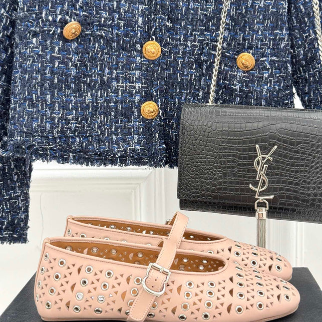 MARY JANE IN PEACH PINK CALFSKIN