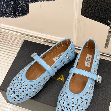 MARY JANE IN LIGHT BLUE CALFSKIN