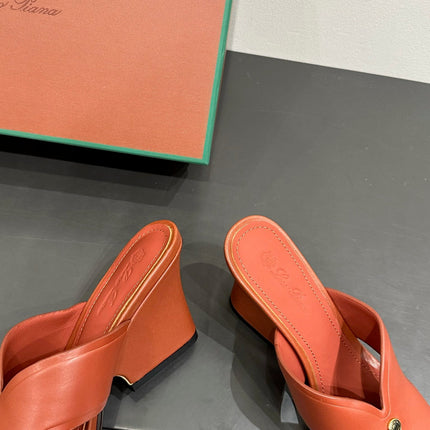 LP HIGH HEELS 25S IN RUST ORANGE LAMBSKIN