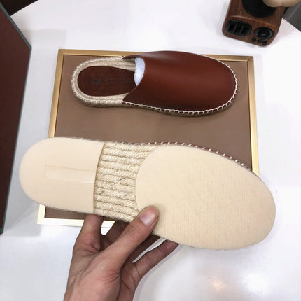 LP SEASIDE WALK MULE DEEP TAN CALFSKIN