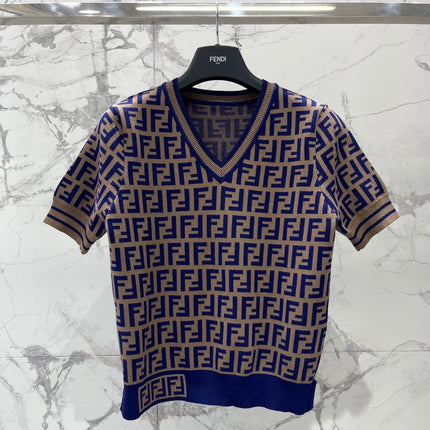 FENDI 26S SHORT-SLEEVE KNIT TOP 285