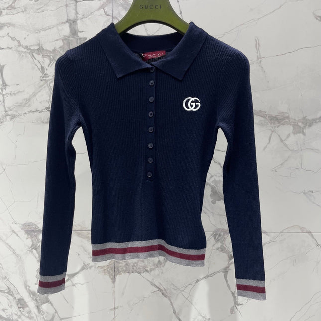 GUCCI 26S LONG-SLEEVE KNIT POLO 503