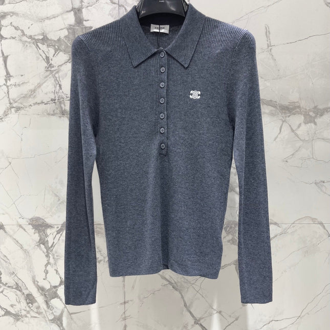 CELINE 26S KNIT POLO TOP 637