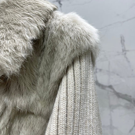 FENDI 26S FUR JACKET WITH KNIT SLEEVES 531