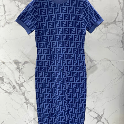 FENDI 26S SHORT-SLEEVE KNIT DRESS 519
