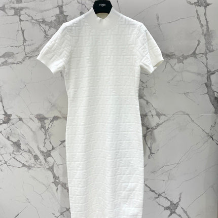 FENDI 26S SHORT-SLEEVE KNIT DRESS 518
