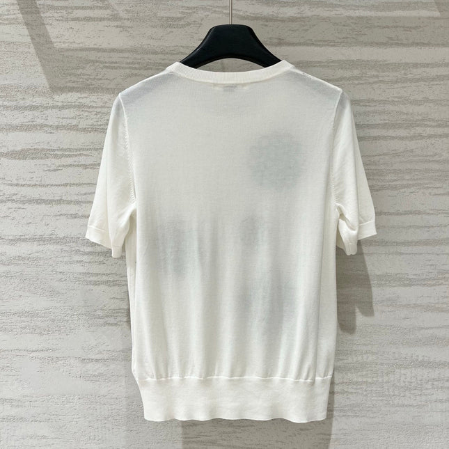 CHLOE 26S SHORT SLEEVE KNIT TOP STYLE 9