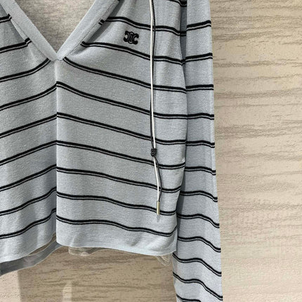 CELINE 26S V-NECK HOODED SWEATER 522