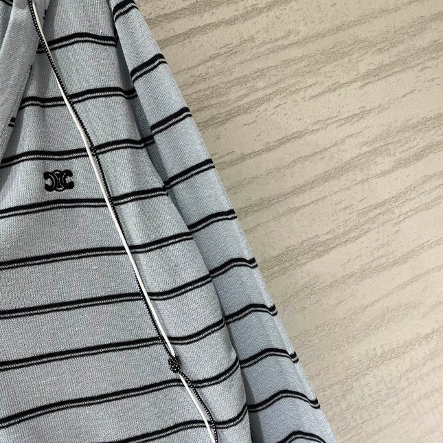 CELINE 26S V-NECK HOODED SWEATER 522