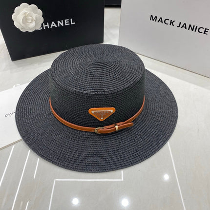 PRADA 26S SMALL-BRIM STRAW HAT 394451 STYLE 4
