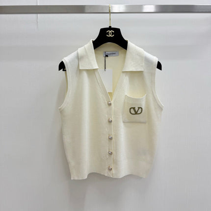 VALENTINO 26S COLLARED KNIT VEST 398