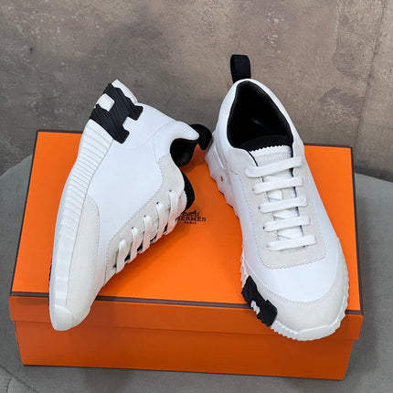 HM SNEAKERS WHITE AND GREY MESH AND H DETAIL SOLE