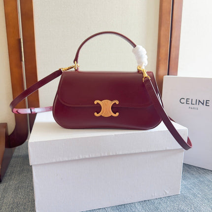 TEEN LOLA 20 IN BURGUNDY RED CALFSKIN GOLD HARDWARE