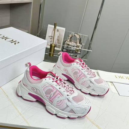 CD CHORONO SNEAKER IN WHITE AND PINK MESH