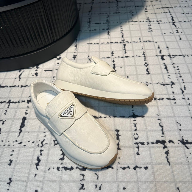 PRA SPORTY STYLE LOAFERS WHITE CALFSKIN