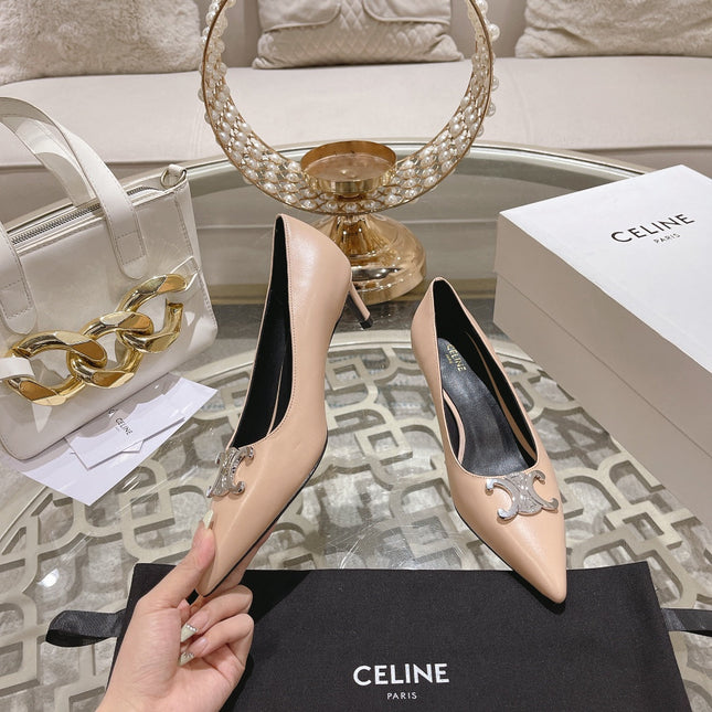 HIGH-HEELS 5 CM IN MACAROON TAN CALFSKIN