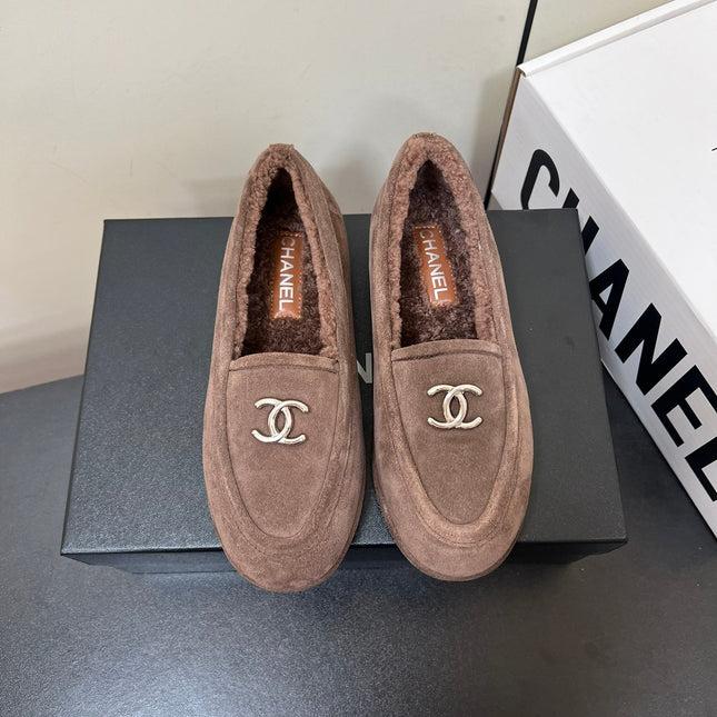 LOAFER IN PENNY BROWN SUEDE AND SOLF FLEECE LINING