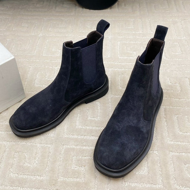 ANKLE BOOTS IN CLASSIC BLUE SUEDE