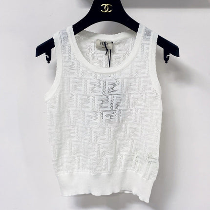 FENDI 26S SLEEVELESS KNIT TOP 328