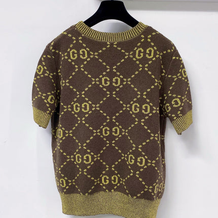 GUCCI 26S SHORT-SLEEVE KNIT SWEATER 524