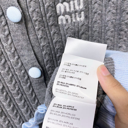 MIUMIU 26S KNIT RUFFLED CARDIGAN 1490