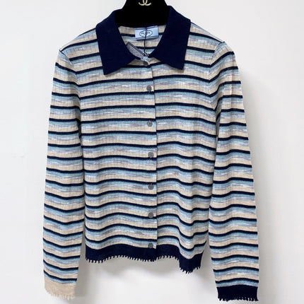 PRADA 26S POLO-COLLAR KNIT CARDIGAN 1295