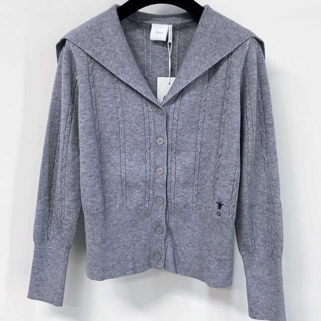 DIOR 26S SAILOR-COLLAR KNIT CARDIGAN 1608