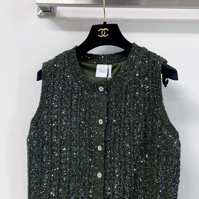 DIOR 26S KNIT BUTTON-FRONT VEST 1607