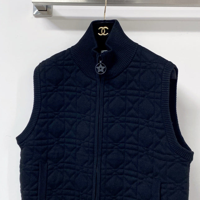 DIOR 26S DIAMOND-PATTERN KNIT VEST 1627