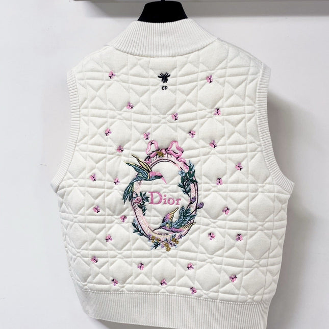 DIOR 26S DIAMOND-PATTERN KNIT VEST 1626