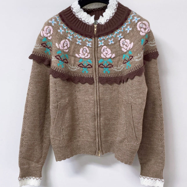 DIOR 26S ZIP-UP KNIT CARDIGAN 1628