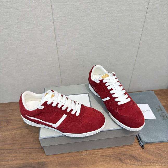 TOM FORD 26S JACKSON SNEAKERS IN RED SUEDE